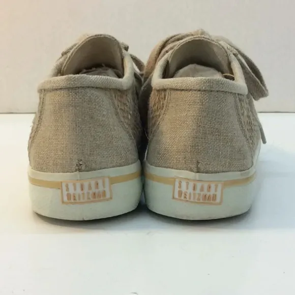 Stuart Weitzman Beige Canvas Sneakers Size 4
