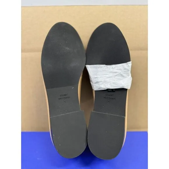 Stuart Weitzman Owen Pearl Chain Leather Loafer Shoes Flats Women's 9.5B‎ New
