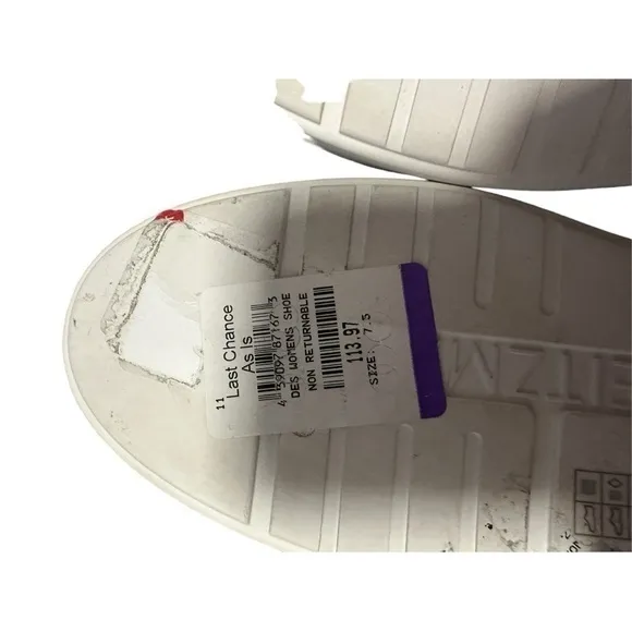 Stuart Weitzman Sammy White‎ Canvas Platform Sneaker Women’s Size 7.5