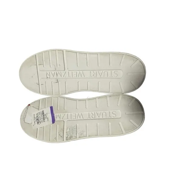 Stuart Weitzman Sammy White‎ Canvas Platform Sneaker Women’s Size 7.5
