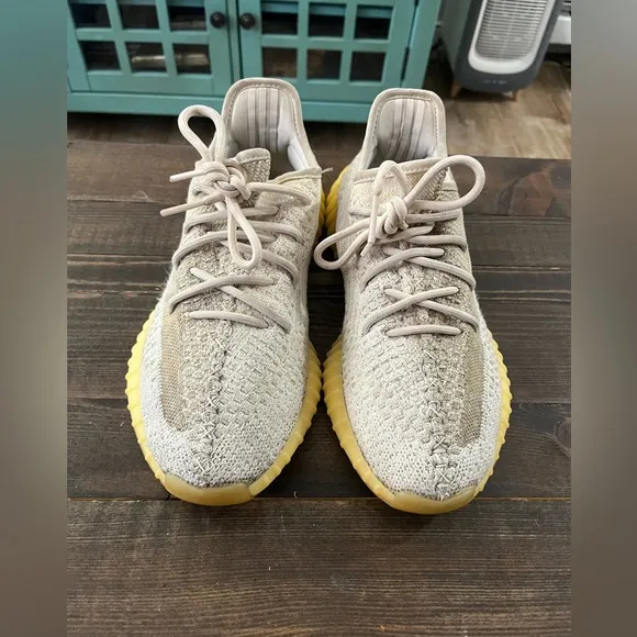 Stylish Beige and Yellow Sneakers