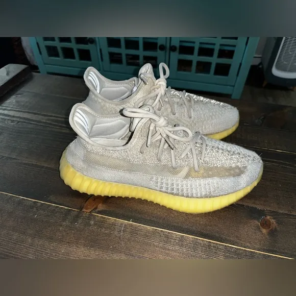 Stylish Beige and Yellow Sneakers