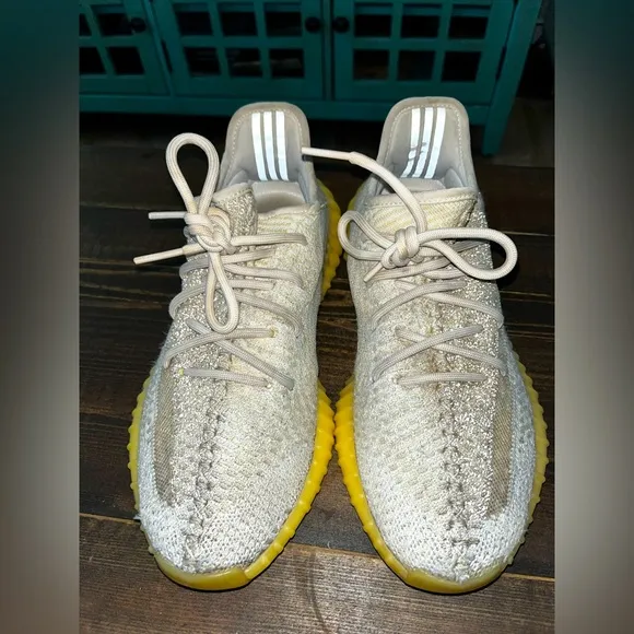 Stylish Beige and Yellow Sneakers