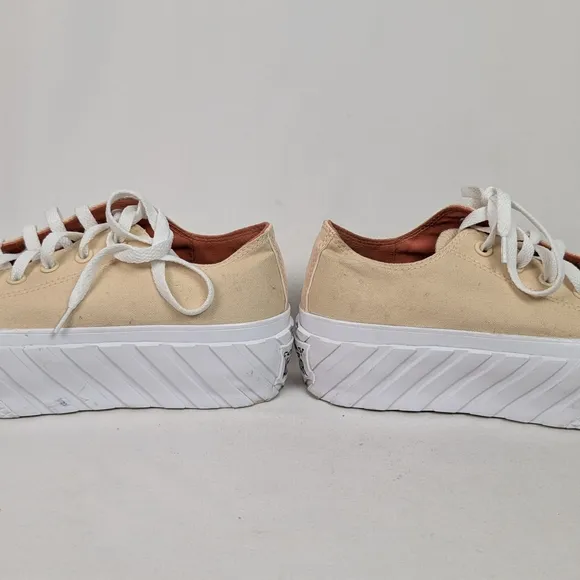 Stylish Cream Platform Sneakers