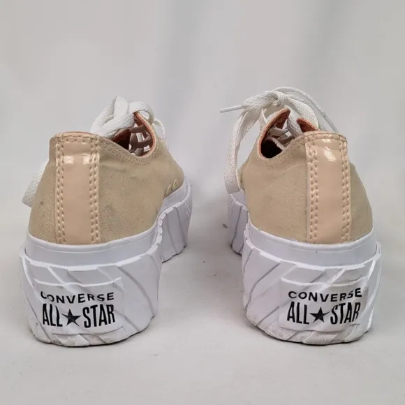Stylish Cream Platform Sneakers