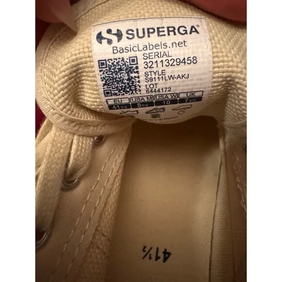 SUPERGA 2750 PLATFORM SNEAKERS CAMEL size 41.5 / US 10