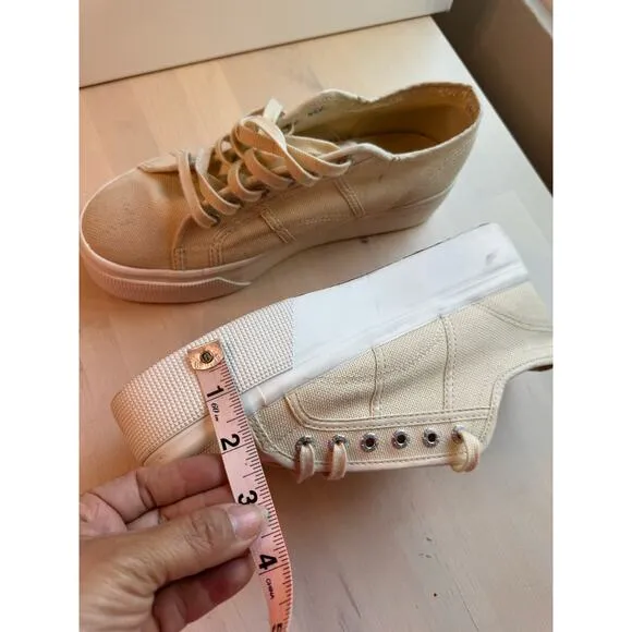 SUPERGA 2750 PLATFORM SNEAKERS CAMEL size 41.5 / US 10