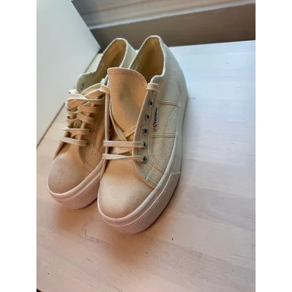 SUPERGA 2750 PLATFORM SNEAKERS CAMEL size 41.5 / US 10