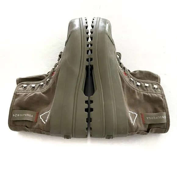 Superga Ankle Boots 2481 Alpina Ripstopgreen Safari Orange Tomato Unisex Size 40