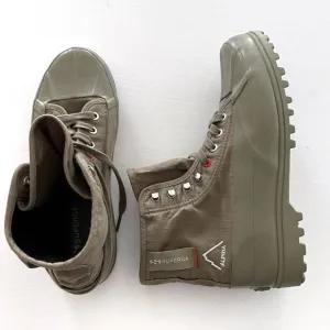 Superga Ankle Boots 2481 Alpina Ripstopgreen Safari Orange Tomato Unisex Size 40