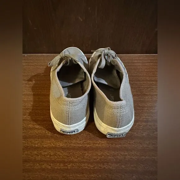 Superga olive Brown Canvas Sneakers