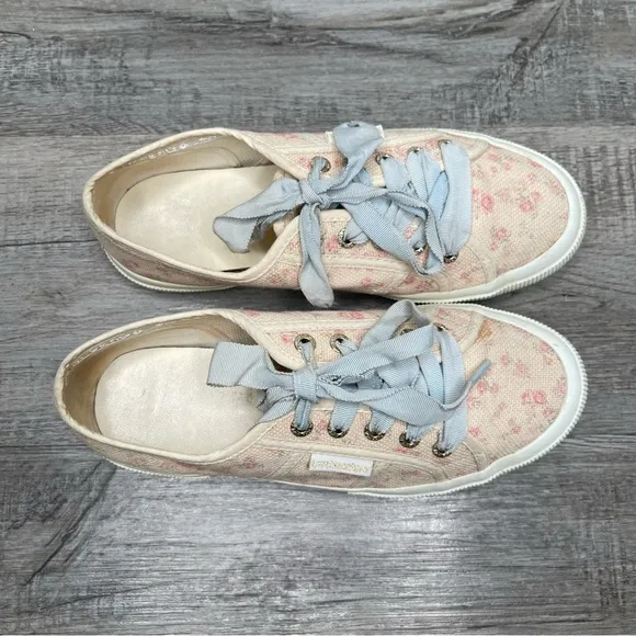Superga x LoveShackFancy Canvas Floral Sneakers 7-7.5
