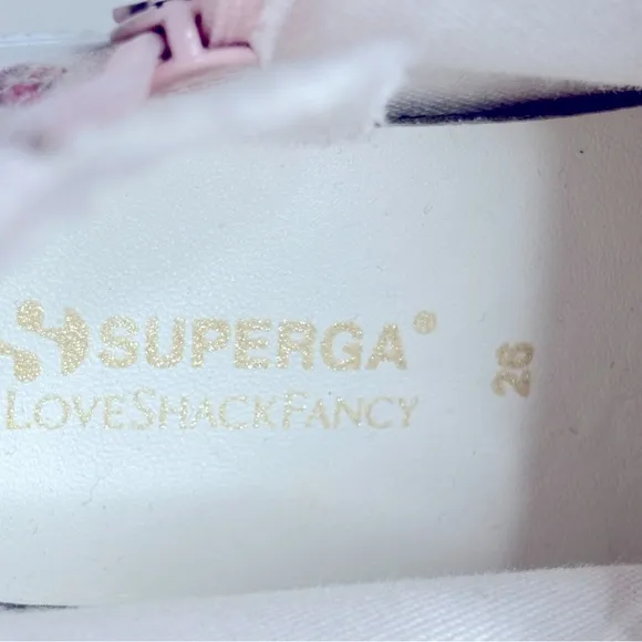 Superga x LOVESHACKFANCY Collab 2795 Sneakers in Pink Canvas - Girls 9 1/2