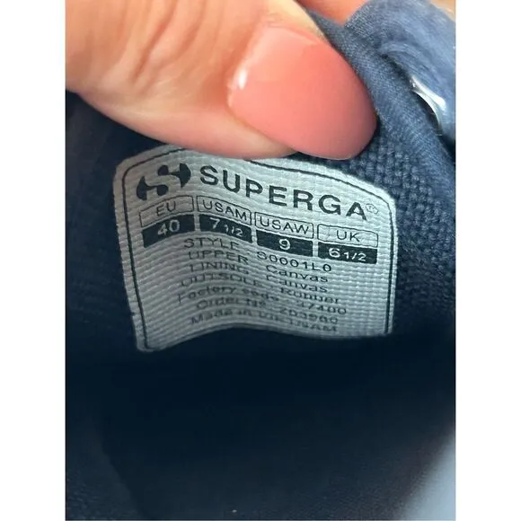 Superga canvas platform sneakers 7.5