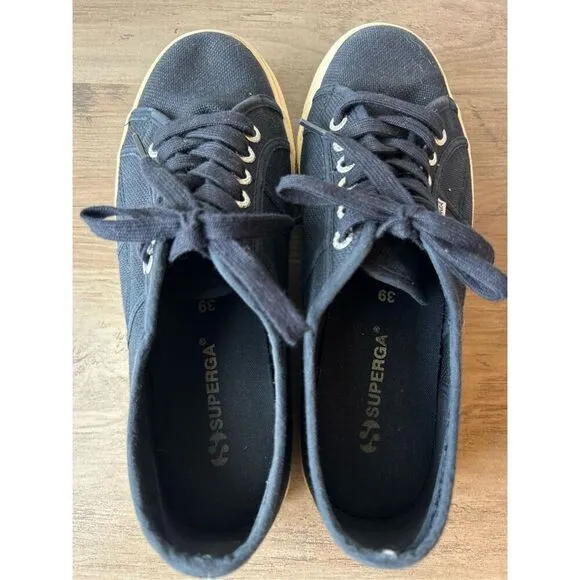 Superga canvas platform sneakers 7.5