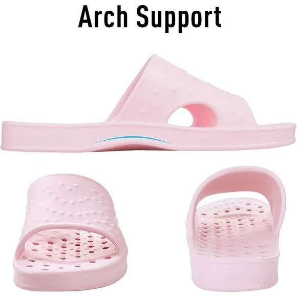 Support Quick Drying Pool Slides Lightweight Beach Sandals Drain Holes for Women