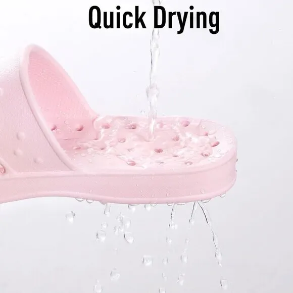 Support Quick Drying Pool Slides Lightweight Beach Sandals Drain Holes for Women