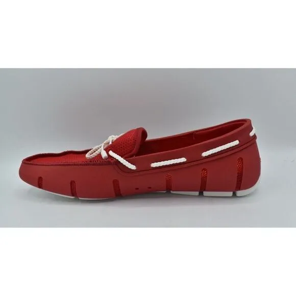 SWIMS Mens Size 9.5 Braided Lace Red Casual Loafer Shoes