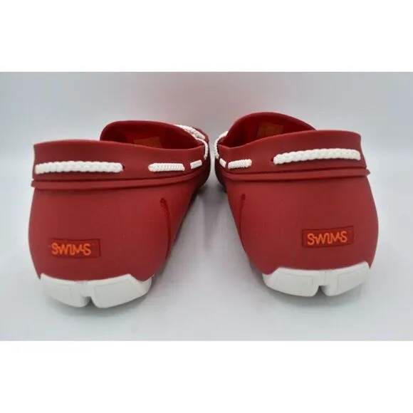 SWIMS Mens Size 9.5 Braided Lace Red Casual Loafer Shoes