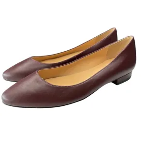 Talbots Edison Womens Flats Slip On Loafer Burgundy Leather Shoe Size 5.5 NEW