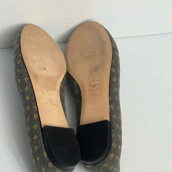 TALBOTS gray wool novelty flats (Cheers) size 91/2M