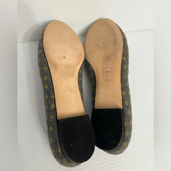 TALBOTS gray wool novelty flats (Cheers) size 91/2M