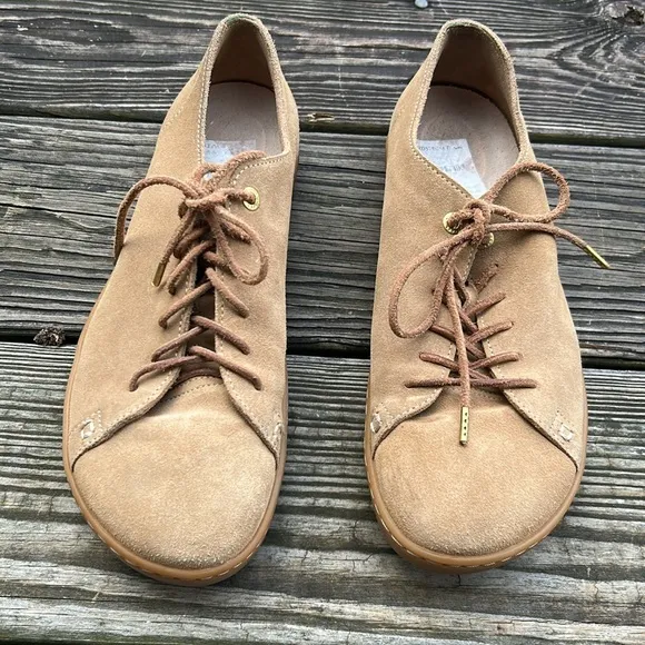 Tan Suede Sneakers with Rubber Sole size 40 (7-7 1/2) regular width