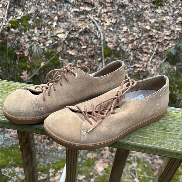 Tan Suede Sneakers with Rubber Sole size 40 (7-7 1/2) regular width