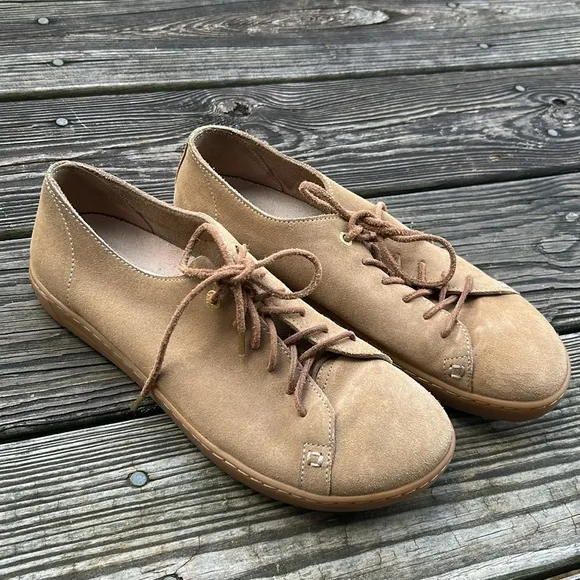Tan Suede Sneakers with Rubber Sole size 40 (7-7 1/2) regular width