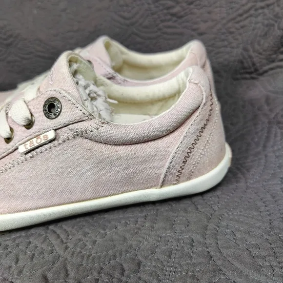 TAOS Plim Soul Neutral Rose Pink Casual Canvas Lace Up Sneaker Flats Women's 7.5