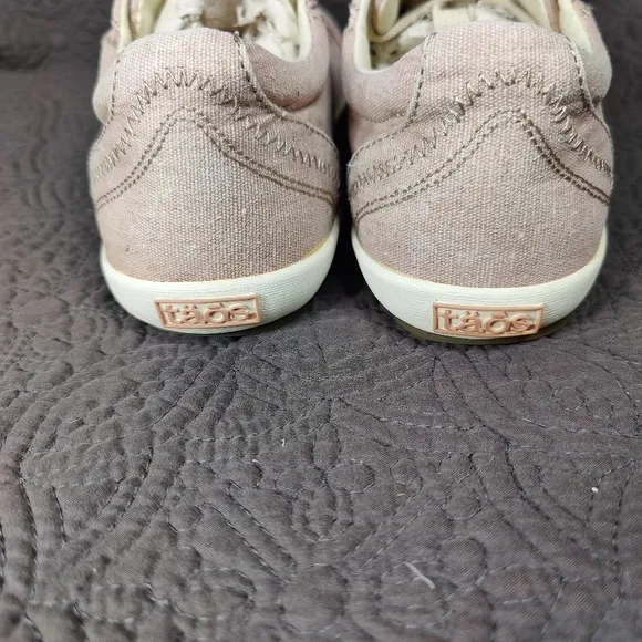 TAOS Plim Soul Neutral Rose Pink Casual Canvas Lace Up Sneaker Flats Women's 7.5