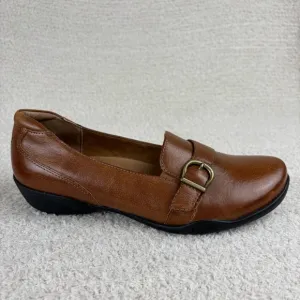 Taos Shoes Womens 8.5 Brown Uppity Upp Slip On Leather Comfort Arch Loafers
