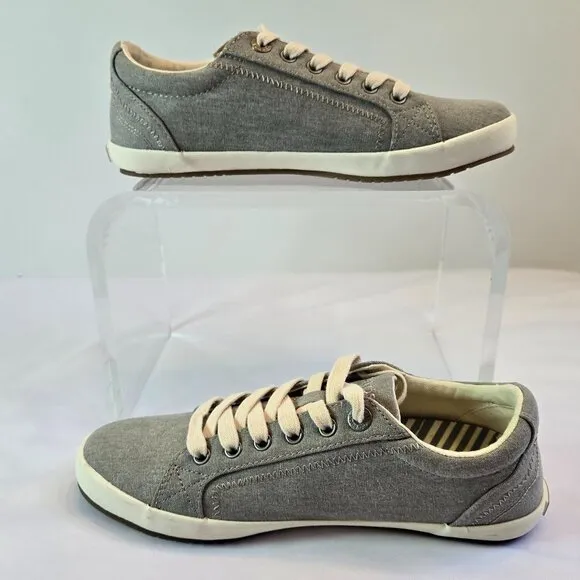 TAOS Star Women's Sneakers- Iconic Canvas Style Sz: 7.5 Grey Wash