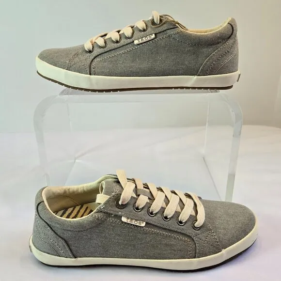 TAOS Star Women's Sneakers- Iconic Canvas Style Sz: 7.5 Grey Wash
