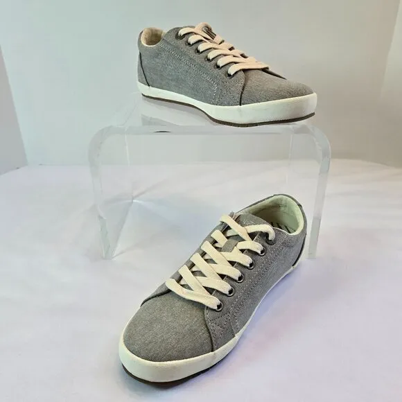 TAOS Star Women's Sneakers- Iconic Canvas Style Sz: 7.5 Grey Wash