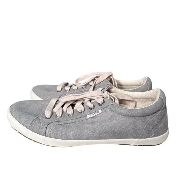Taos | Woman’s Star Canvas Sneakers in Grey Wash Canvas Size 10