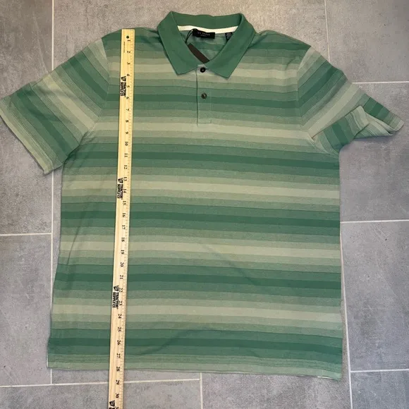 Ted Baker Omeath SS Striped Polo Striped Green Size 5 (US XL) - NWT