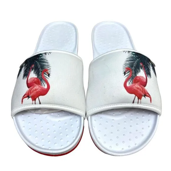 Ted Baker Slide Sandals Sauldi 2 Flamingo Graphic Print Arch Support Men Sz US13