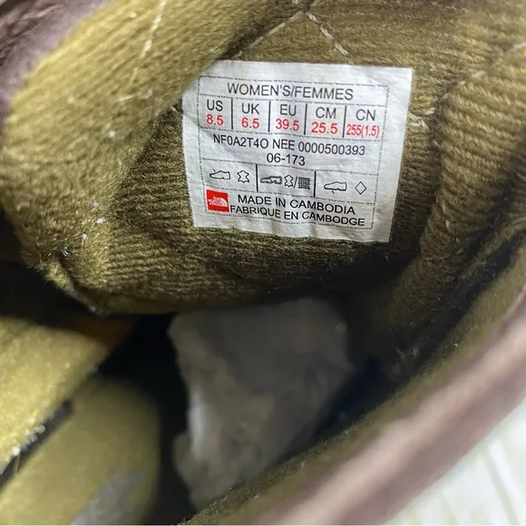 The North Face Dark Brown Leather Ballard Lace II Boots