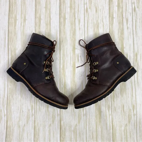 The North Face Dark Brown Leather Ballard Lace II Boots
