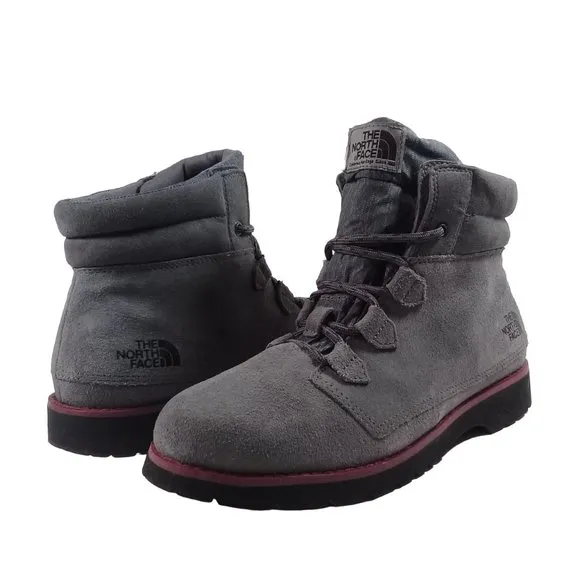 The North Face Women's Ballard Roll Down Grey Suede Boots HydroSeal Heat Size 10
