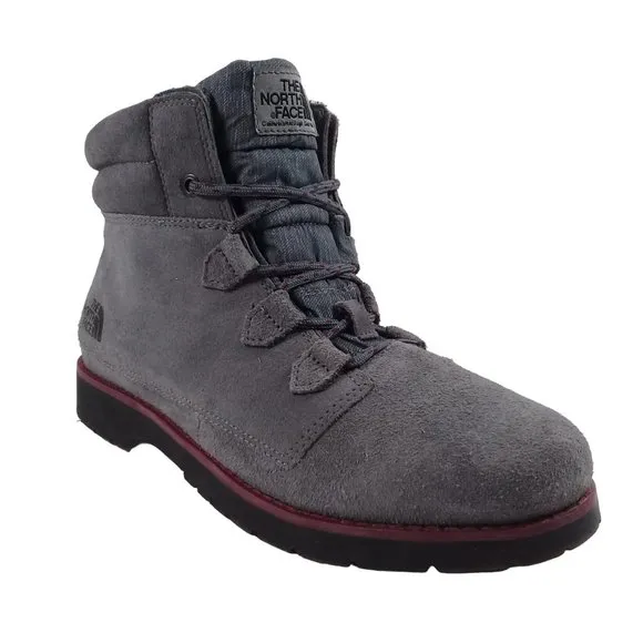 The North Face Women's Ballard Roll Down Grey Suede Boots HydroSeal Heat Size 10