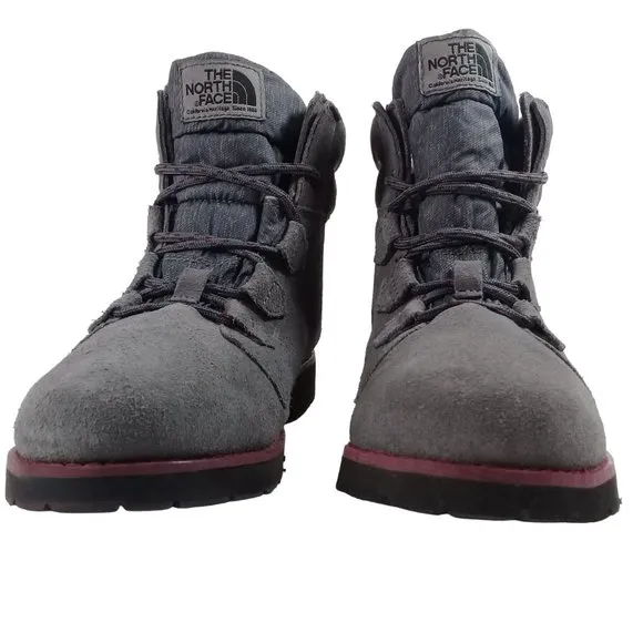 The North Face Women's Ballard Roll Down Grey Suede Boots HydroSeal Heat Size 10