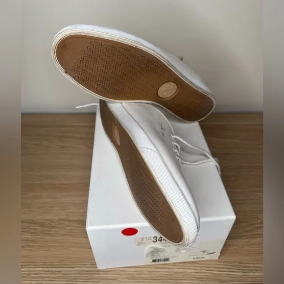 The Row Dean Embroidered Sneakers in White Canvas Size 38 (US 8)