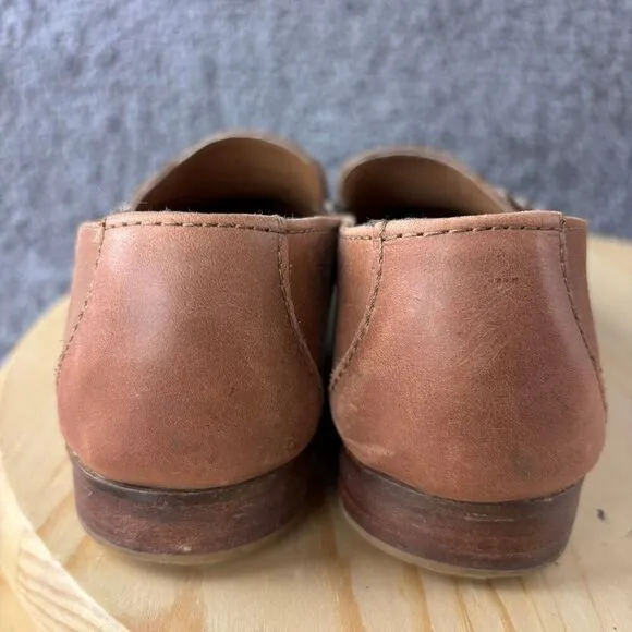 The Root Collective Loafer Womens 5 Brown Leather Flats Handmade in Guatemala