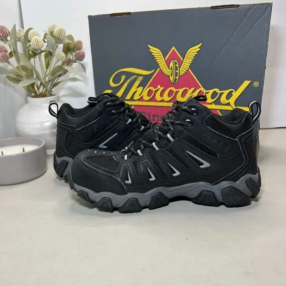 Thorogood Crosstrex Mid Waterproof Comp Toe Work Boots Black Men 7W/Women 9W