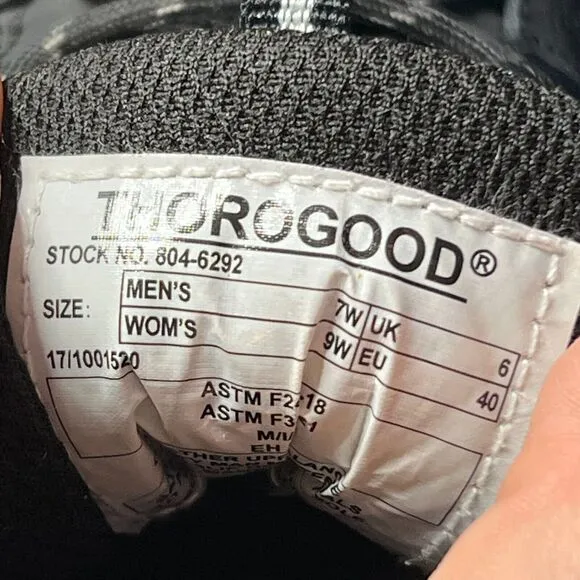 Thorogood Crosstrex Mid Waterproof Comp Toe Work Boots Black Men 7W/Women 9W