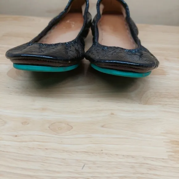 Tieks black patent leather Ballet Flats Shoes size 8 Rare Balletcore