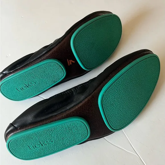 Tieks matte black ballet flats sz 9
