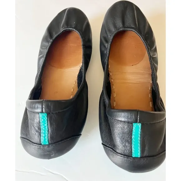 Tieks matte black ballet flats sz 9